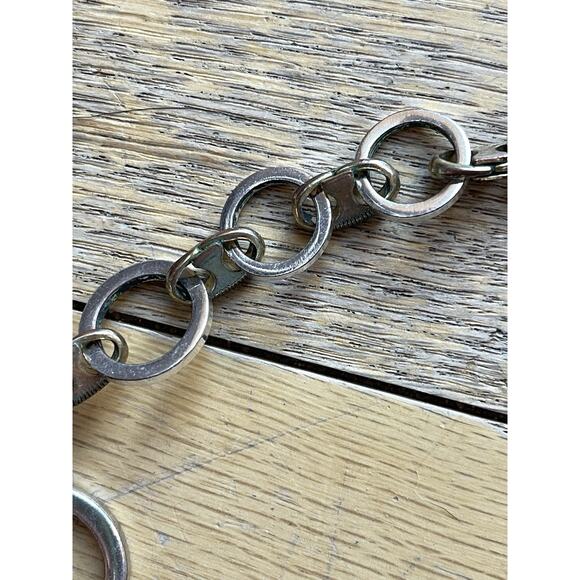 VTG Ralph Lauren RLL Necklace 2 Tone Silver/Gold-tone 16" Large Link O Ring 64g - Picture 5 of 12